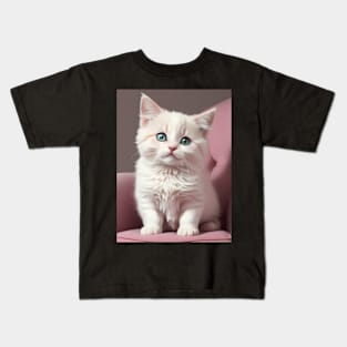 White cat Kids T-Shirt